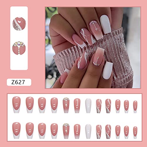 Elegant Wedding Acrylic Nail Designs 24 Piece Pack - Image 7
