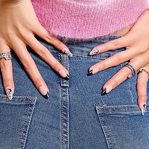 24 Count White Almond Acrylic Nail Kit - Durable & Stylish Extensions - Image 2