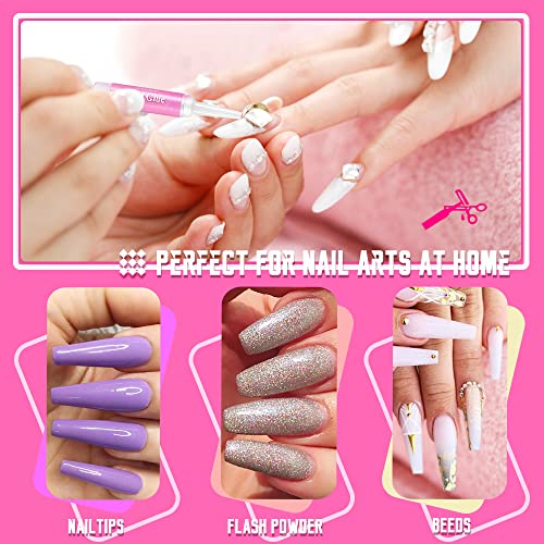 24-Piece White Coffin Acrylic Nail Set for Stylish Nail Art Applications - Image 4