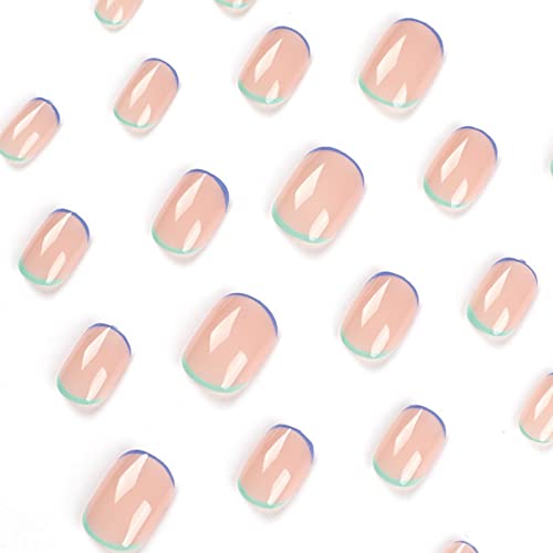 Baby Blue French Tip Nails - Image 3