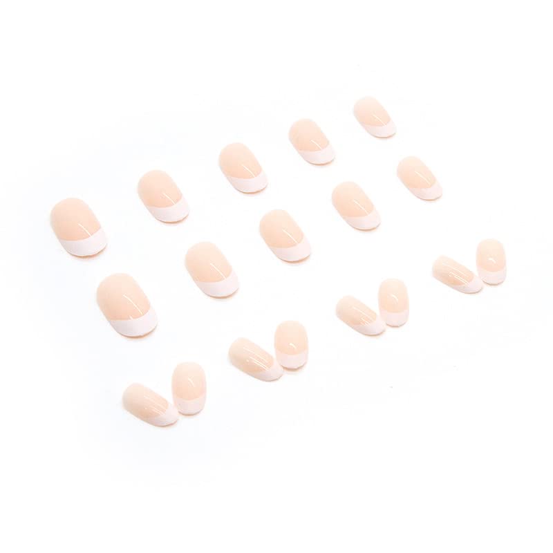 Classic White Tip Acrylic Nails - Elegant and Timeless Set - Image 5