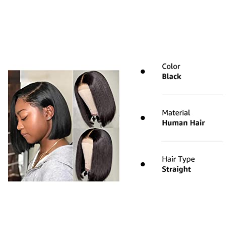 13x4 Lace Front Wig 150% Density Brazilian Virgin Human Hair, Natural Black - Image 10