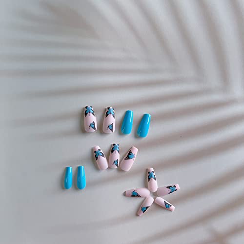 ?Blue Acrylic Nails in Various Shades? - Image 3