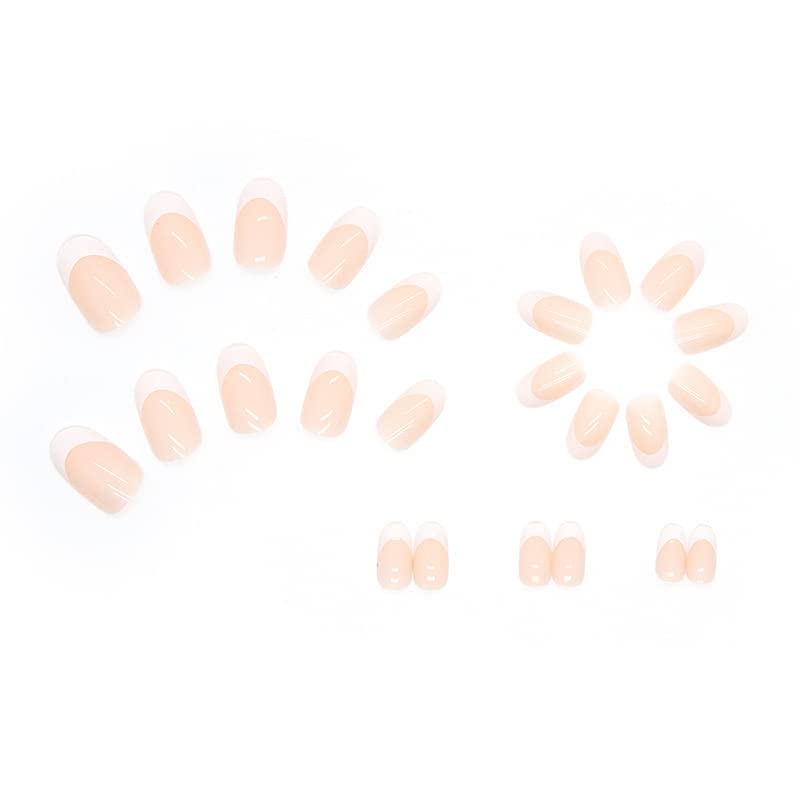 Classic White Tip Acrylic Nails - Elegant and Timeless Set - Image 4