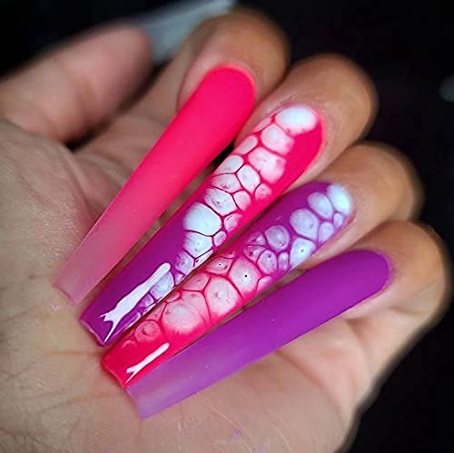 Gel nail art with blossom design. - Image 7