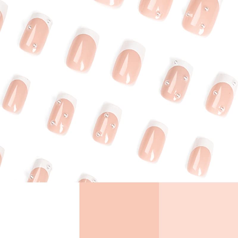 Short White Tip Acrylic Coffin Nails - 100 Count Pack - Image 5