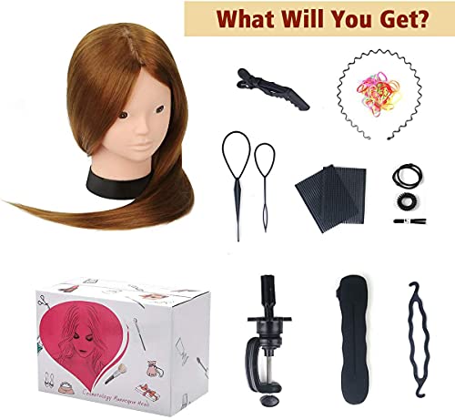 Blonde mannequin head with human hair. - Image 8