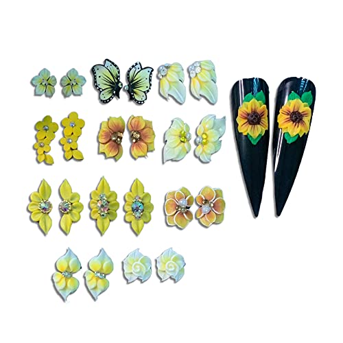 Trendy Yellow Acrylic Nails, 24 Pieces, Stylish Designs for Any Occasion