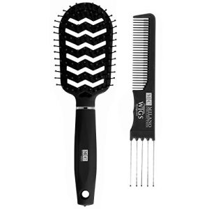 Water-resistant hair brush for use in the shower.