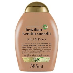 Frizz-free straightening shampoo for smooth hair.