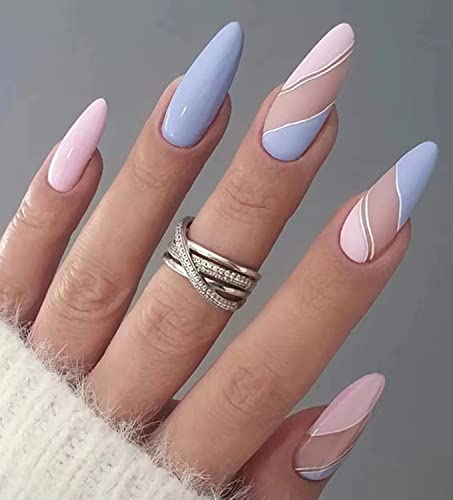 Matte Blue Acrylic Nails