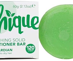 Hair conditioner in bar form for easy application.