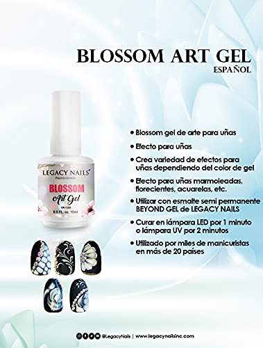 Gel nail art with blossom design. - Image 3