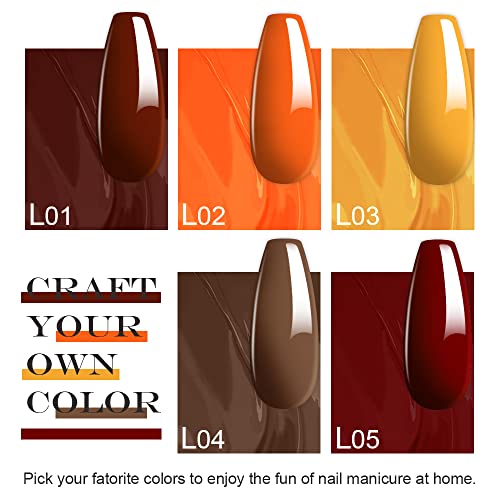 Autumn Fall 2023 Nail Polish Shades Collection 10ml Bottles - Image 2