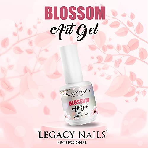 Gel nail art with blossom design. - Image 4