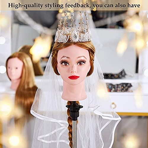 Blonde mannequin head with human hair. - Image 4