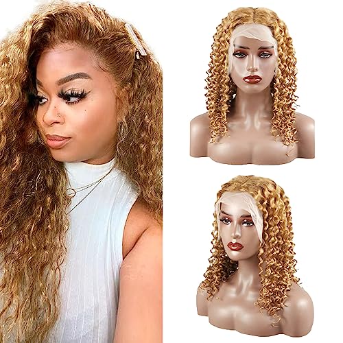 Blonde Curly Human Hair Wig