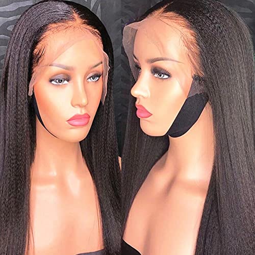 Yaki Human Hair Lace Front Wig - Natural Black, 150% Density - Image 7