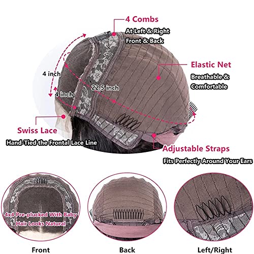 13x4 Lace Front Wig 150% Density Brazilian Virgin Human Hair, Natural Black - Image 7