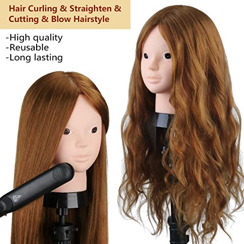 Blonde mannequin head with human hair. - Image 2