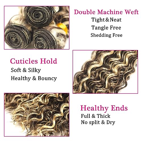 Blonde Wavy Human Hair Extensions - Image 3