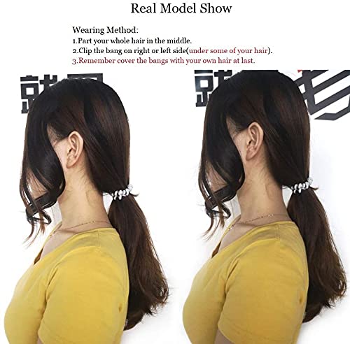 Blonde Human Hair Clip-In Bangs ? Short Version - Image 8