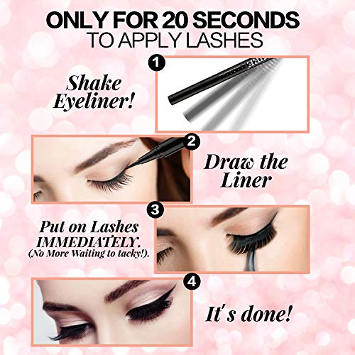 Black Glue Pen for Black Eyeliner 0.12 oz Long-Lasting Waterproof Formula - Image 5