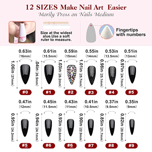 Black Outlined Acrylic Nails - Image 6