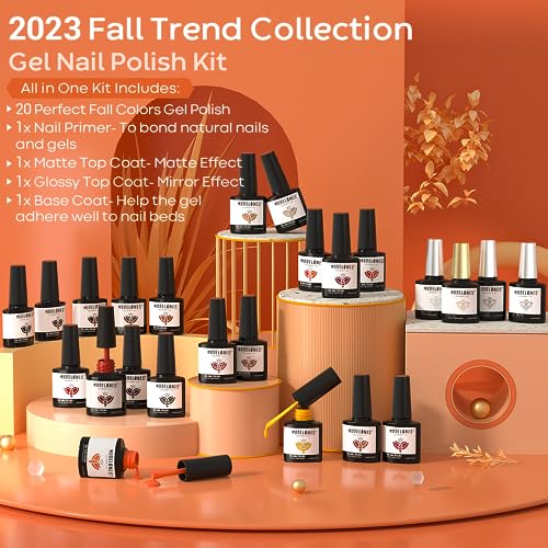 Fall-inspired gel nail polish for trendy autumn looks. - Image 4