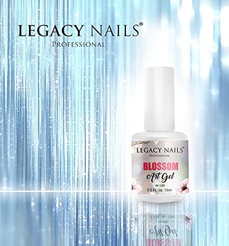 Gel nail art with blossom design. - Image 5