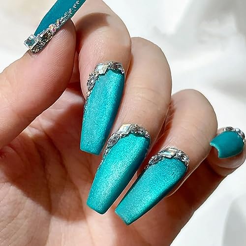 ?Blue Acrylic Nails?