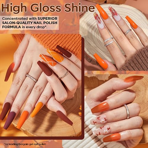 Fall-inspired gel nail polish for trendy autumn looks. - Image 3