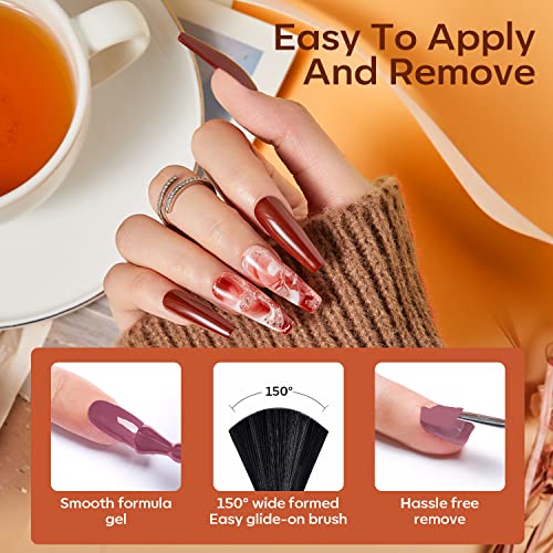 Fall-inspired gel nail polish for trendy autumn looks. - Image 7