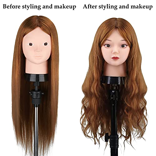 Blonde mannequin head with human hair. - Image 3
