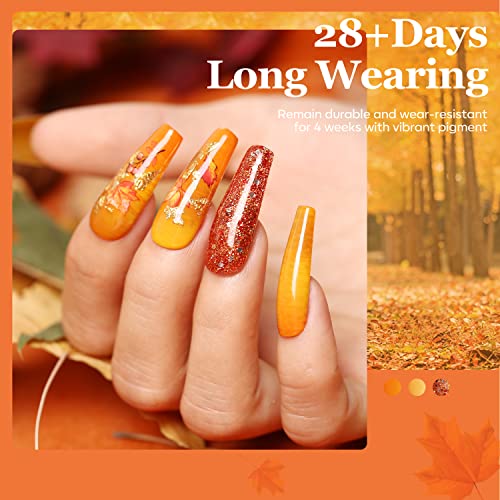 Fall-inspired gel nail polish for trendy autumn looks. - Image 2