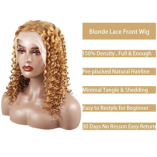 Blonde Curly Human Hair Wig - Image 5