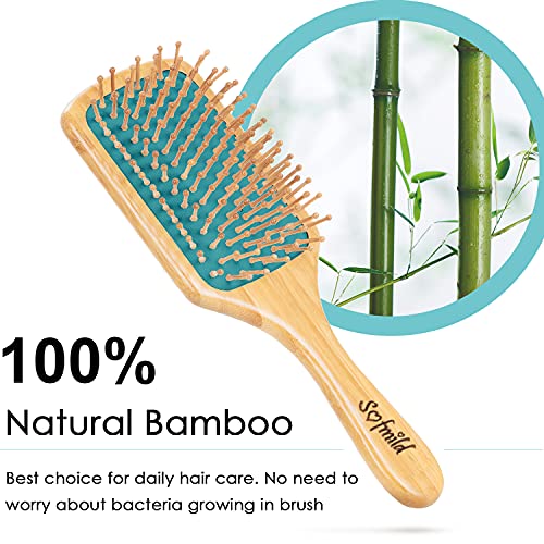 Eco-friendly bamboo hair brush for sustainable styling. - Image 3