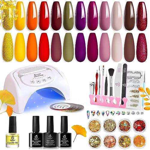 Maroon Gel Nail Polish Starter Kit by Beetles