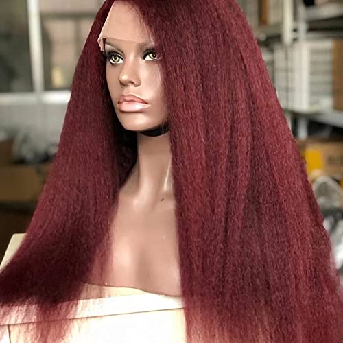 13x4 Lace Front Straight Yaki Human Hair Wig 150% Density - Image 3