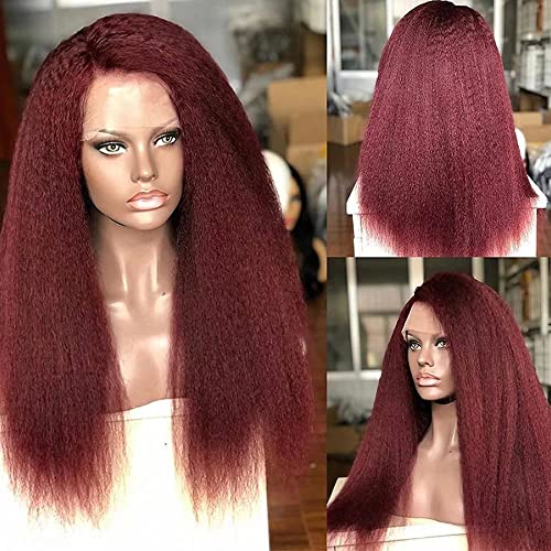 13x4 Lace Front Straight Yaki Human Hair Wig 150% Density