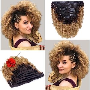 Blonde Afro Kinky Bulk Human Hair