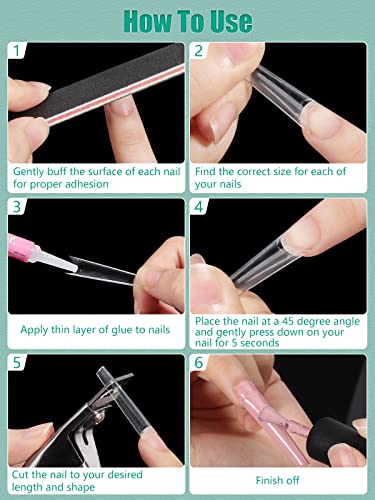 Acrylic Nails Set with Two Colors for Stylish Nail Art and Design - Image 8