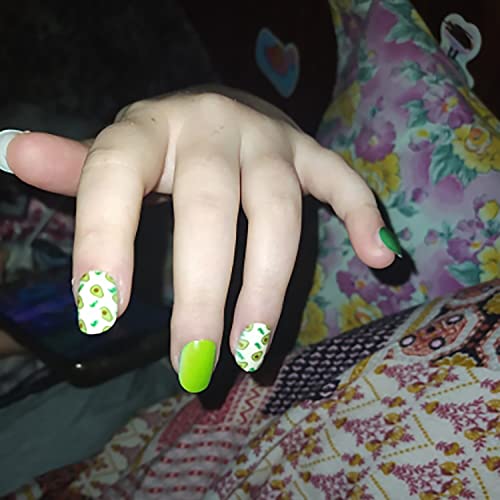 ?Avocado-themed acrylic nails design? - Image 5