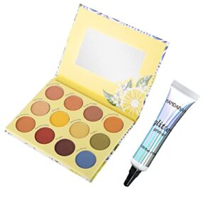 Shade & Shine Bailey Sarian Inspired Yellow 12 Shade Eyeshadow Palette New