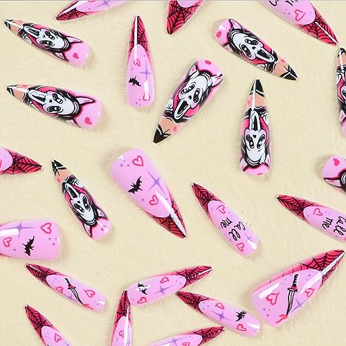 ?Beetlejuice-Inspired Acrylic Nails? - Image 4