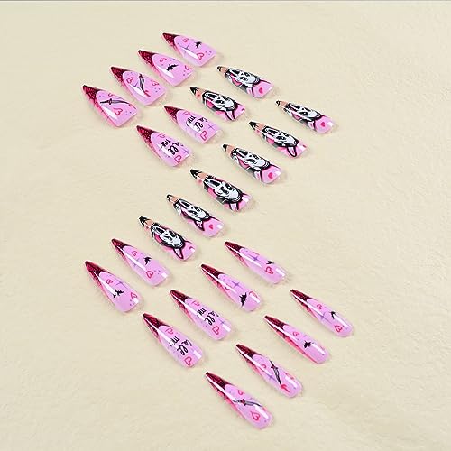 ?Beetlejuice-Inspired Acrylic Nails? - Image 5