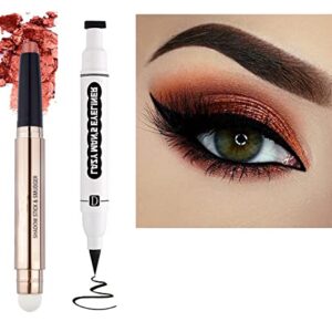 Black Cat Eye with Black Eyeshadow