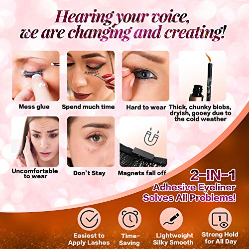 Black Glue Pen for Black Eyeliner 0.12 oz Long-Lasting Waterproof Formula - Image 7