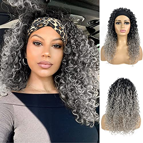 Black & Grey Human Hair Wig