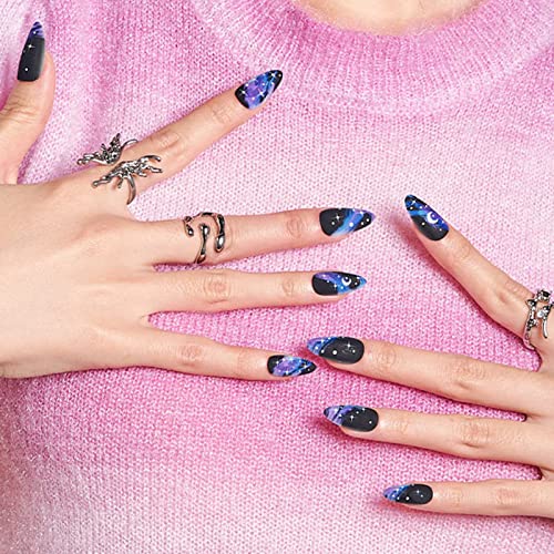 Black Matte Acrylic Nails - Image 5